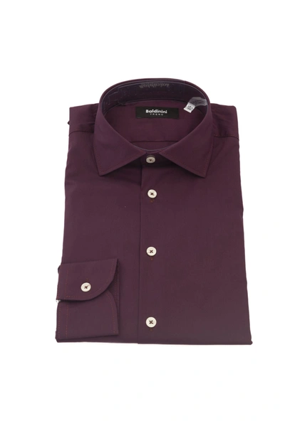Baldinini Trend Burgundy Cotton Shirt In Bordeaux
