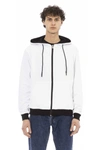 Baldinini Trend White Cotton Sweater In White