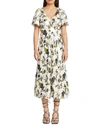 Tanya Taylor Women's Evette Coated Floral Midi-dress In White