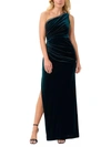 ADRIANNA PAPELL PETITES WOMENS EMBELLISHED MAXI EVENING DRESS