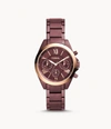 FOSSIL WOMEN'S MODERN COURIER CHRONOGRAPH, WINE-TONE STAINLESS STEEL WATCH