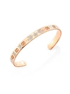 GUCCI Icon Blossom 18K Rose Gold & Enamel Bangle Bracelet