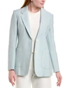 Max Mara Fox Cotton-blend Jersey Blazer In Grey