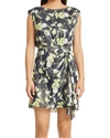Tanya Taylor Raisa Silk-blend Dress In Blue