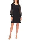 Msk Petite Clip-dot-sleeve Sheath Dress In Black