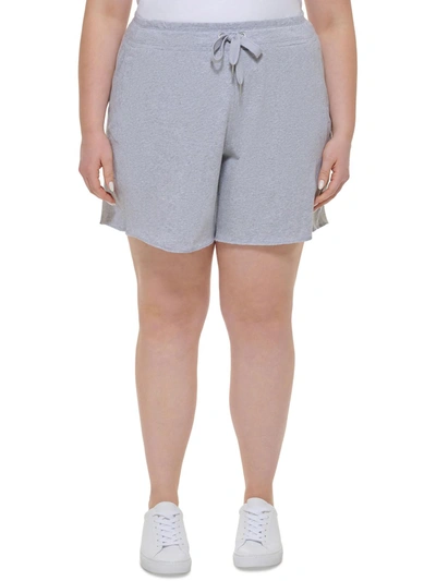 Calvin Klein Performance Plus Womens Fitness Gym Shorts In Grey