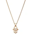 Chopard Women's Happy Diamonds Hamsa Hand Diamond & 18k Rose Gold Pendant Necklace
