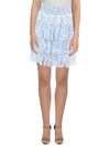 RILEY & RAE WOMENS PRINTED SHORT MINI SKIRT