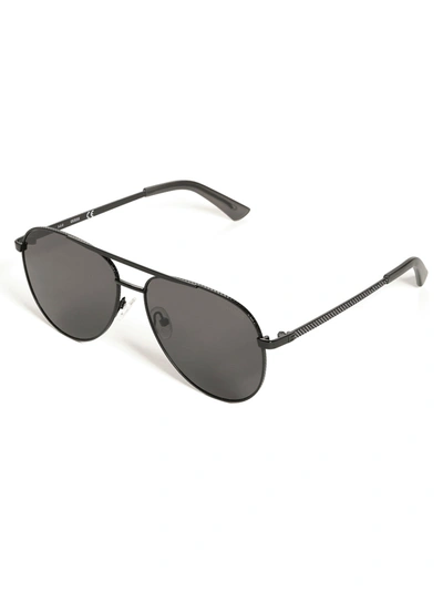 Guess Factory Textured Metal Aviator Sunglasses In Grey