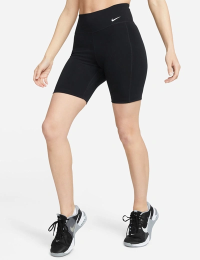 Nike Women's One Leak Protection: Period Mid-rise 7" Biker Shorts In Black