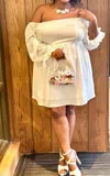 66disco Gingham Mini Dress - Plus In White In White