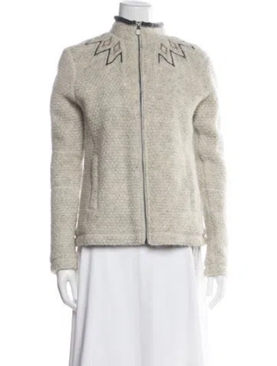 Pre-owned 66°north Wool Graphic Print Jacket In Neutral