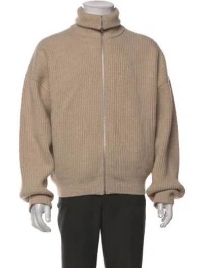 Pre-owned 66°north Wool Open Front Cardigan In Neutral