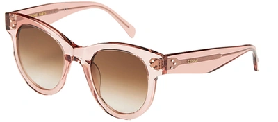 Celine Cl 40182 F 72f Round Sunglasses In Brown