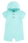 Hurley Kids' Icon Hooded Romper In Aurora Green