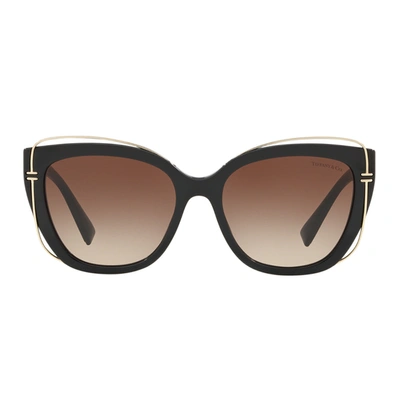 Tiffany & Co Tf 4148 80013b Womens Cat-eye Sunglasses In Black
