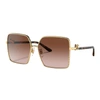 Dolce & Gabbana Dg2279 Square-frame Metal Sunglasses In Beige
