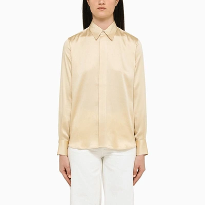 Ami Alexandre Mattiussi Silk Finish Long-sleeve Shirt In Multi