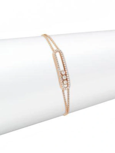 Messika Move Classic 18-karat Pink Gold Diamond Bracelet In Rose Gold