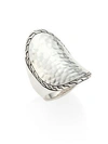 John Hardy Classic Chain Hammered Sterling Silver Oval Ring