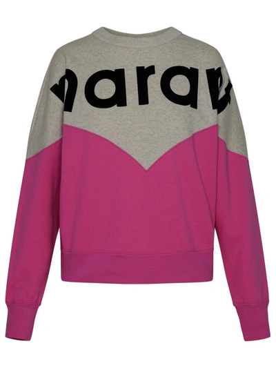 Isabel Marant Étoile Houston Logo Print Cotton Sweatshirt - Women's - Cotton/polyamide/recycled Polyester In Purple