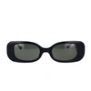 Linda Farrow Lola Rectangle-frame Sunglasses In Black