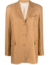 Loulou Studio Relaxed-fit Single-breasted Blazer In Brown