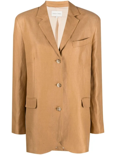 Loulou Studio Relaxed-fit Single-breasted Blazer In Brown