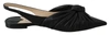 Jimmy Choo Annabell  Leather Flat Shoes In Black