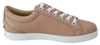Jimmy Choo Powder Pink Leather Cash Sneakers In Powder Pink