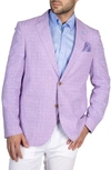 TAILORBYRD TAILORBYRD MICRO PLAID LINEN BLEND SPORTCOAT