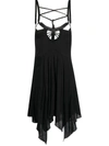 Isabel Marant Black Diana Macram Jersey Short Dress In Black