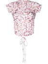 Isabel Marant Étoile Marant Etoile Juvia Printed Top In Beige