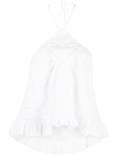 Isabel Marant Étoile Lisio Cotton Blend Top In White