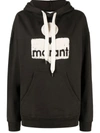 Isabel Marant Étoile Mansel Flocked-logo Hoodie In Black