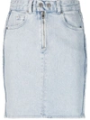 Isabel Marant Midi Skirt With Belt Loops And Pockets In Clear Blue