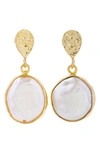 SAACHI FRESHWATER PEARL FULL MOON DANGLE EARRINGS