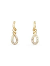 DAVID YURMAN WOMEN'S CONTINUANCE SMALL DROP EARRINGS WITH DIAMONDS IN 18K GOLD,0400092890587