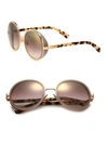 JIMMY CHOO 54MM Andie Glitter-Trim Round Sunglasses