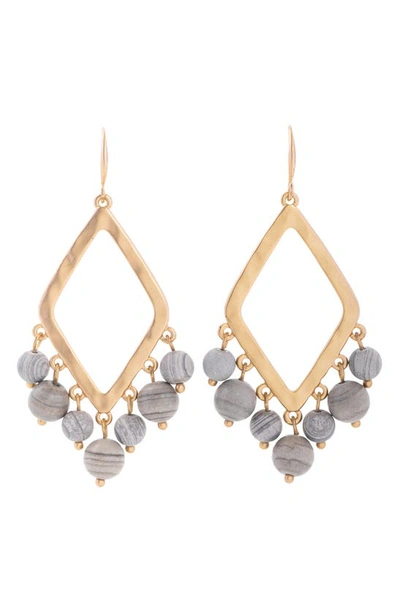Saachi Gold Earrings In Charcoal