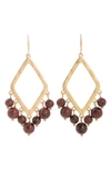 SAACHI ETERNITY NATURAL STONE DANGLE EARRINGS