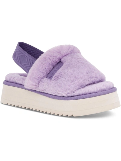Koolaburra W Ya Baby Womens Open Toe Ankle Strap Slip-on Shoes In Purple