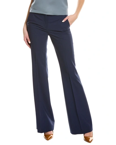Theory Demitria Wool-blend Pant In Blue