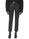 Citizen Of Humanity Jolene High-rise Straight-leg Recycled Leather-blend Trousers In Black