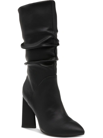 Dolce Vita Womens Leather High Heel Mid-calf Boots In Black