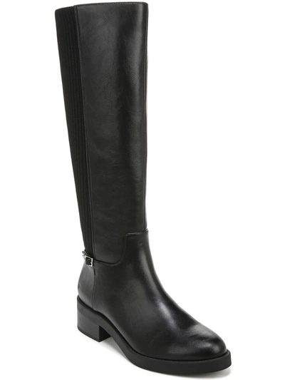 Lifestride Bristol Womens Faux Leather Zipper Knee-high Boots In Black