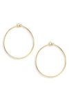 Zoë Chicco Diamond Stud & 14K Yellow Gold Front-Facing Hoop Earrings