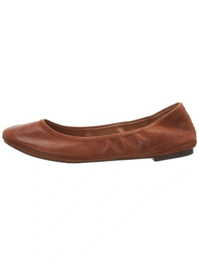 LUCKY BRAND EMMIE WOMENS LEATHER ROUND TOE BALLET FLATS