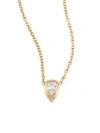 Zoë Chicco Teardrop Diamond & 14K Yellow Gold Choker