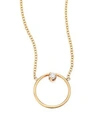 Zoë Chicco Diamond & 14K Yellow Gold Circle Necklace
